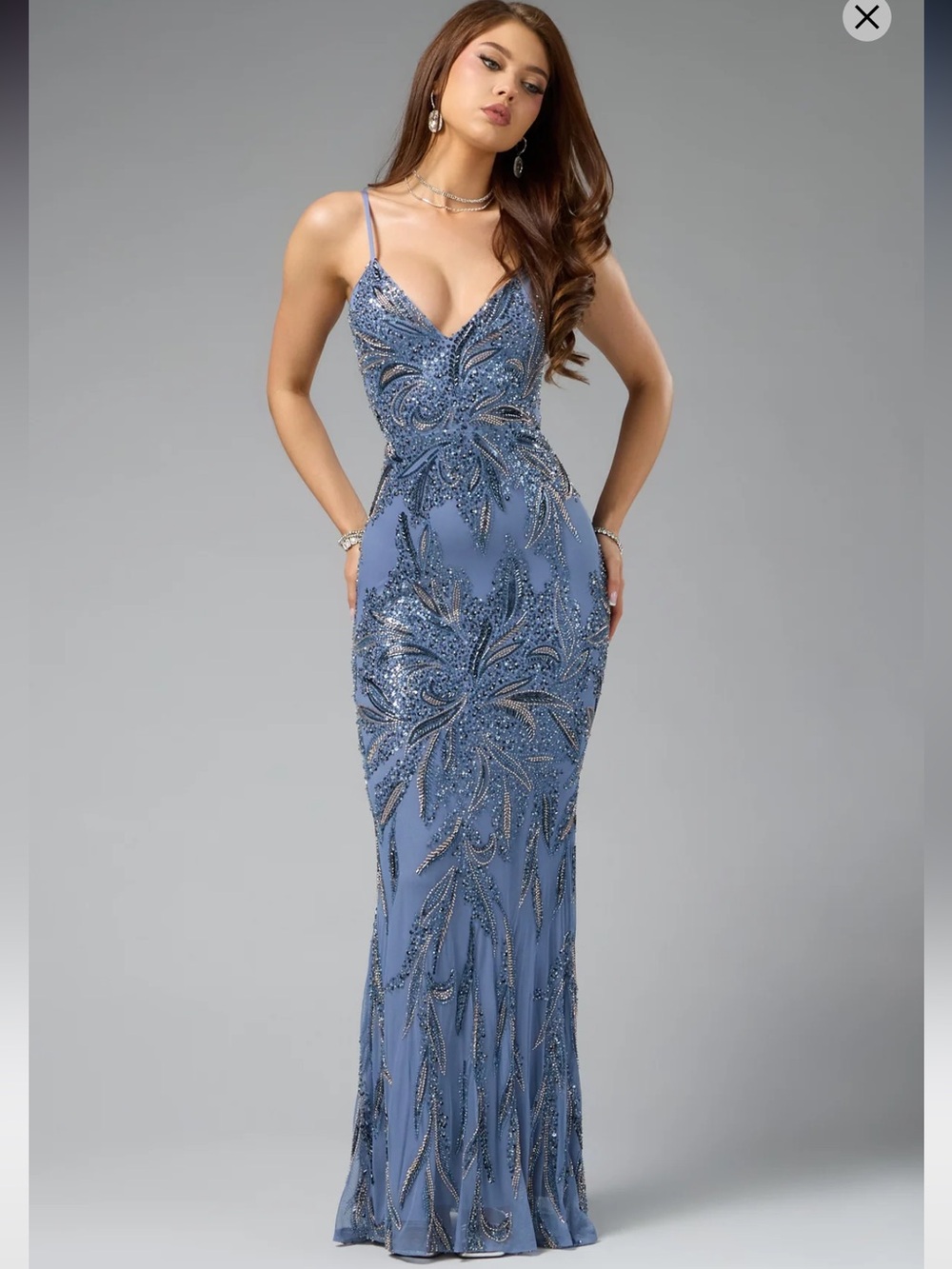 Wrenley Sequin Beaded Formal Dress